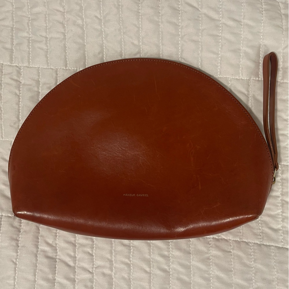 Mansur Gavriel Moon Leather Clutch